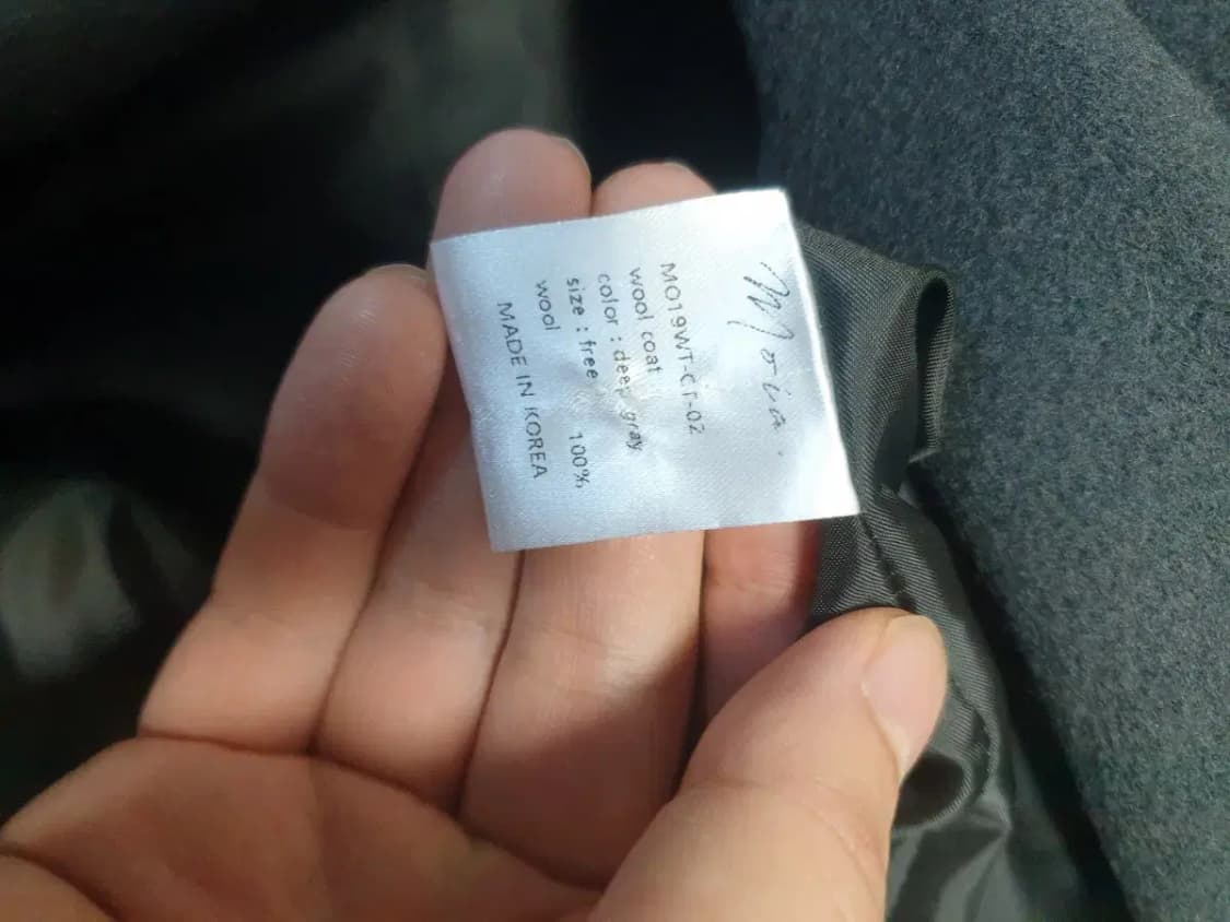 모이아 챠콜 울 싱글 코트 상품이미지4