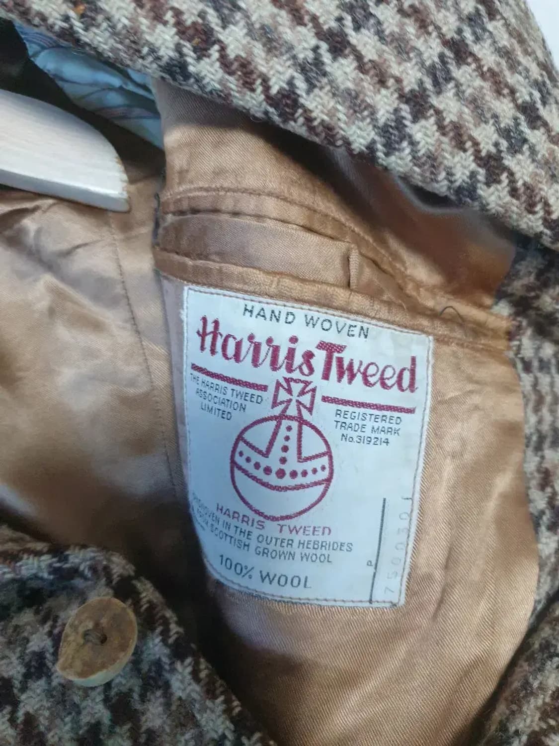 빈티지 체크 해리스트위드 블레이져 상품이미지5