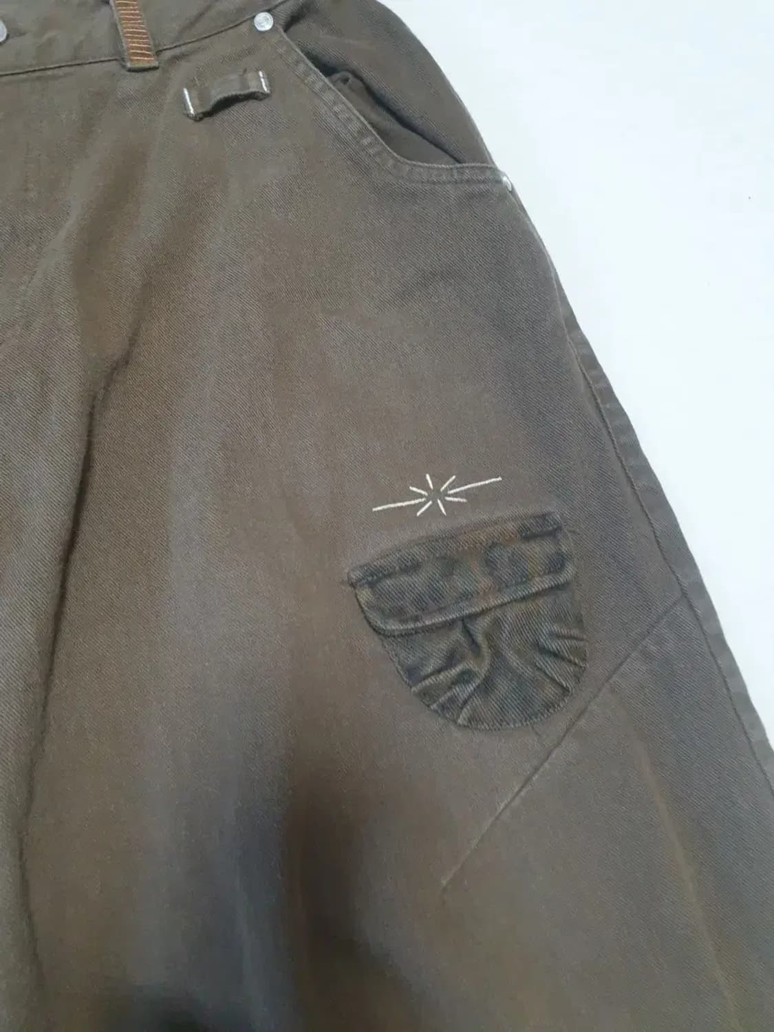 루나키후 스파이럴 스네일 코튼 카고 팬츠 상품이미지2