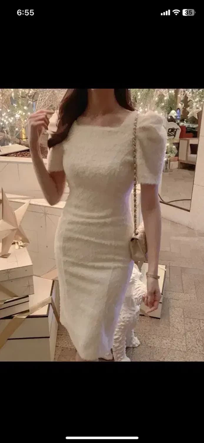 렌느 샤이닝 펄 롱 원피스 상품이미지1