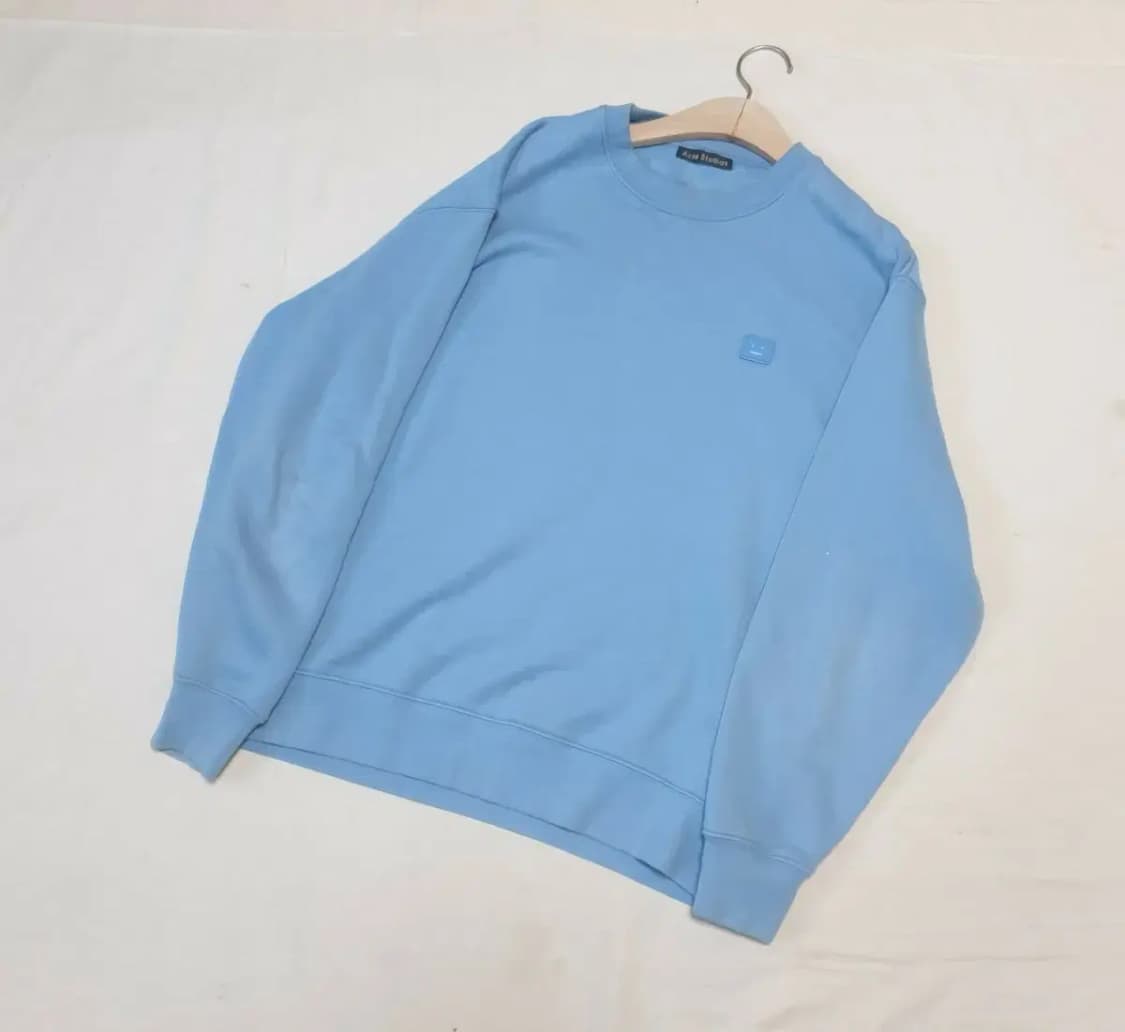 아크네스튜디오 스카이블루 페이스로고 맨투맨 상품이미지1