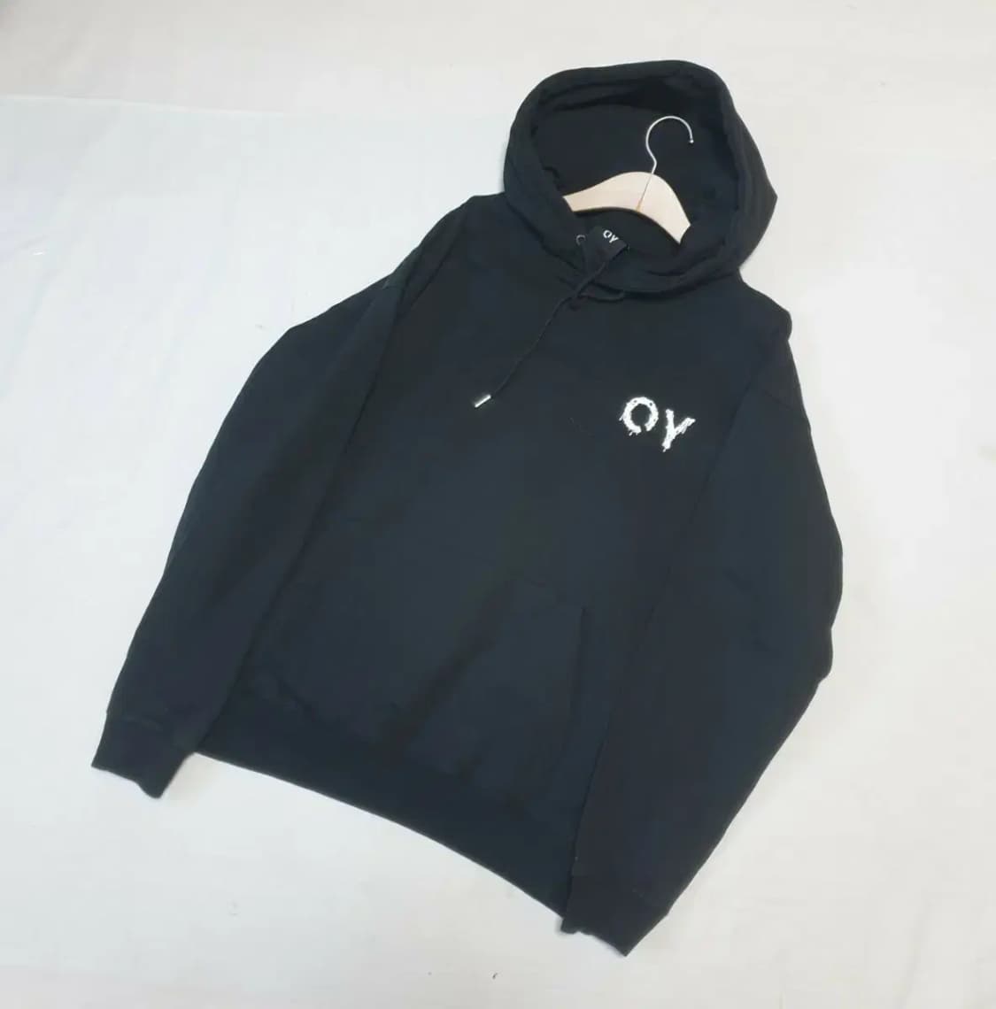 오와이 블랙 헤비 후드 상품이미지1