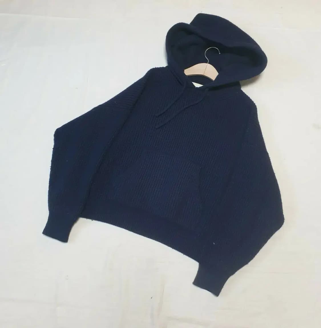 온스 네이비 니트 후드 상품이미지1
