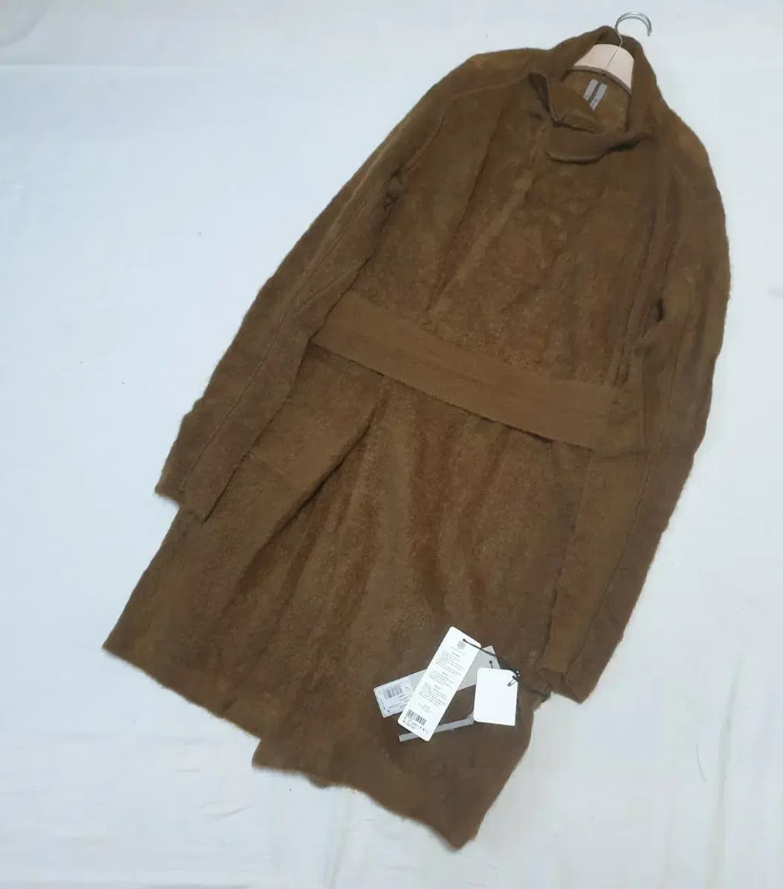 릭오웬스 15fw 모헤어 울 롱가디건 머스터드 상품이미지2