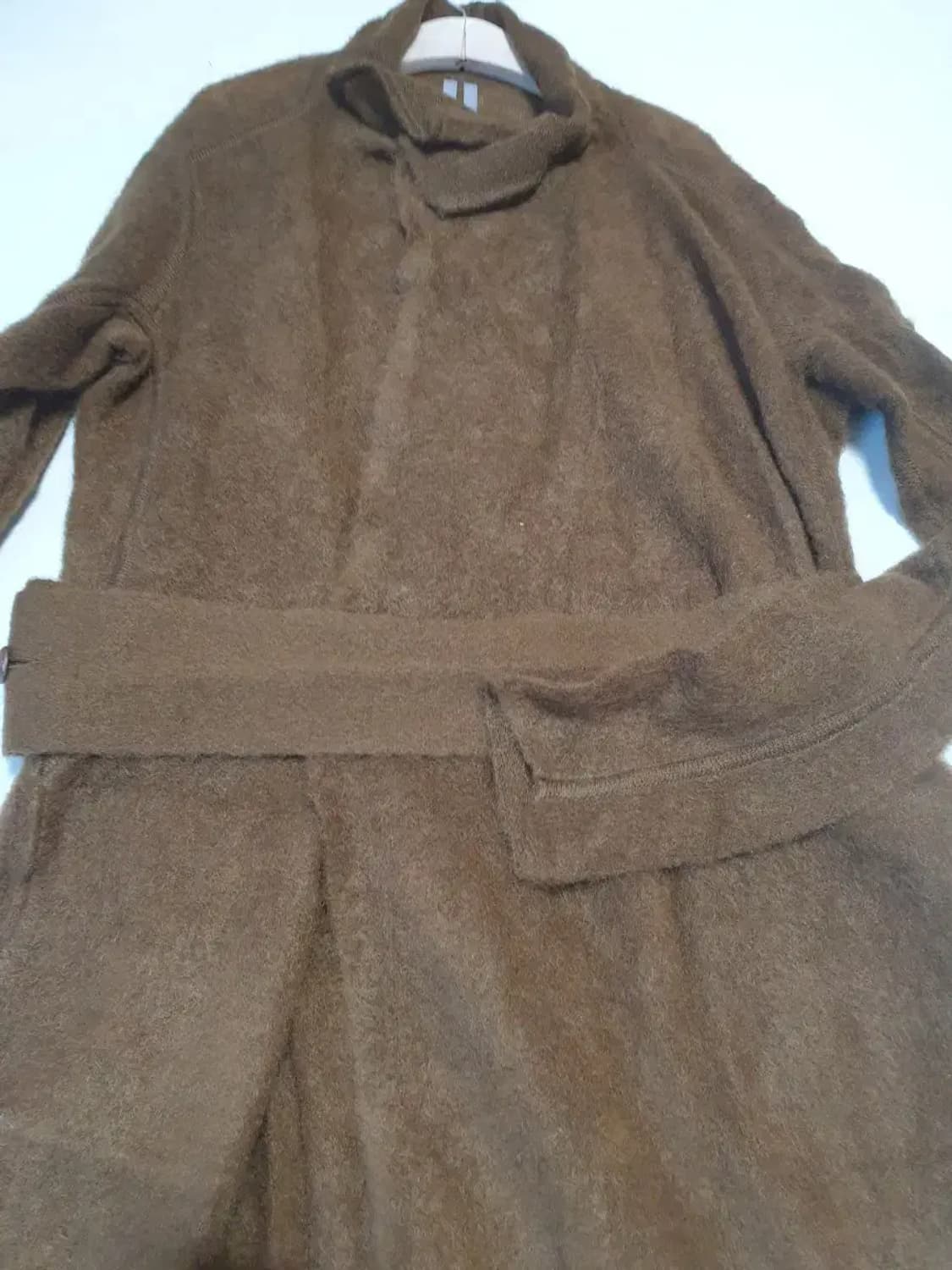 릭오웬스 15fw 모헤어 울 롱가디건 머스터드 상품이미지3