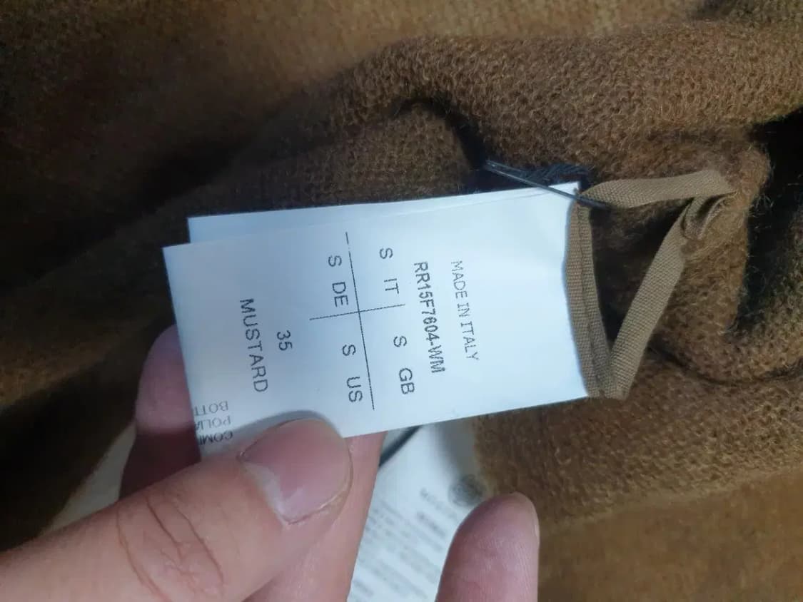 릭오웬스 15fw 모헤어 울 롱가디건 머스터드 상품이미지7