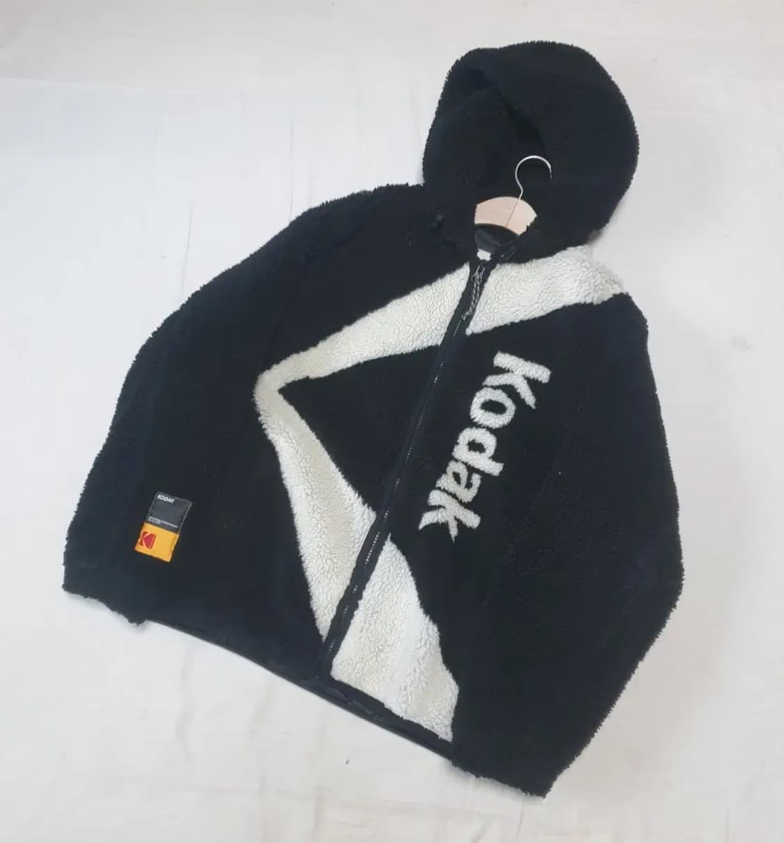 코닥 블랙 플리스 뽀글이 점퍼 상품이미지1