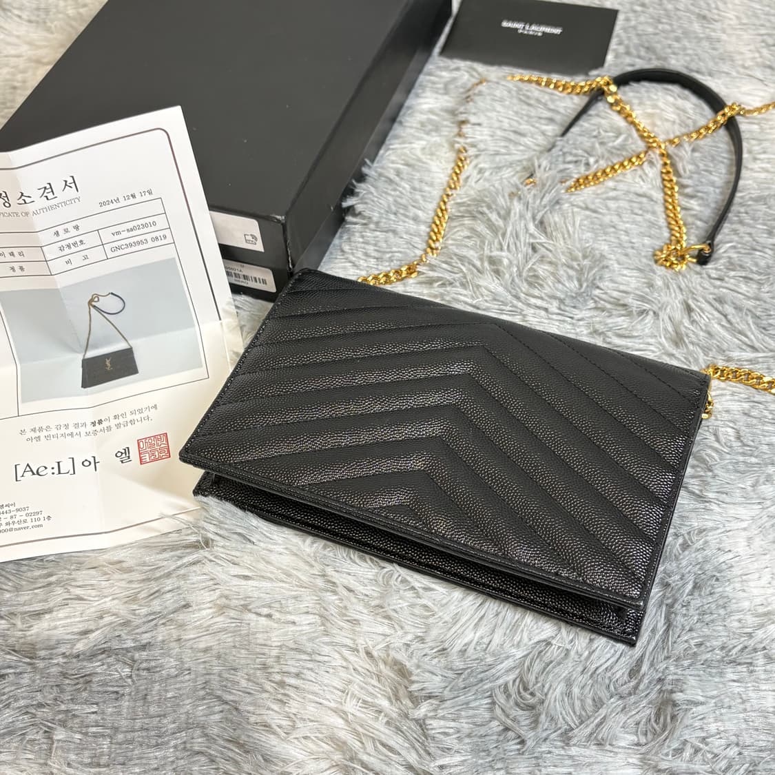 입생로랑 엔벨로프 WOC 금장 숄더백 상품이미지2