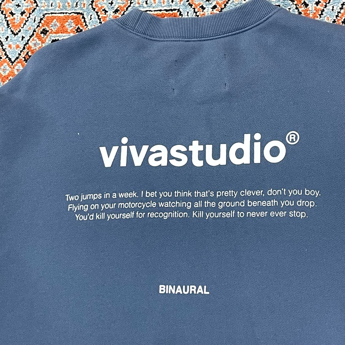 비바스튜디오 블루 맨투맨 여성S 상품이미지6