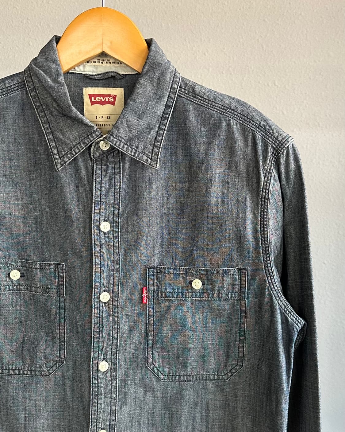[S]리바이스 Levi's 샴브레이 포켓 워크 셔츠 상품이미지3