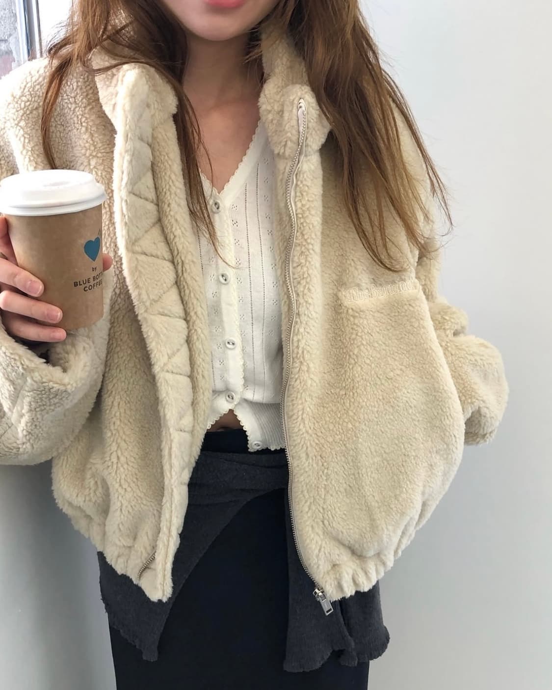 더바넷 시어링 자켓 Cropped Eco-Shearling Jacket 상품이미지4