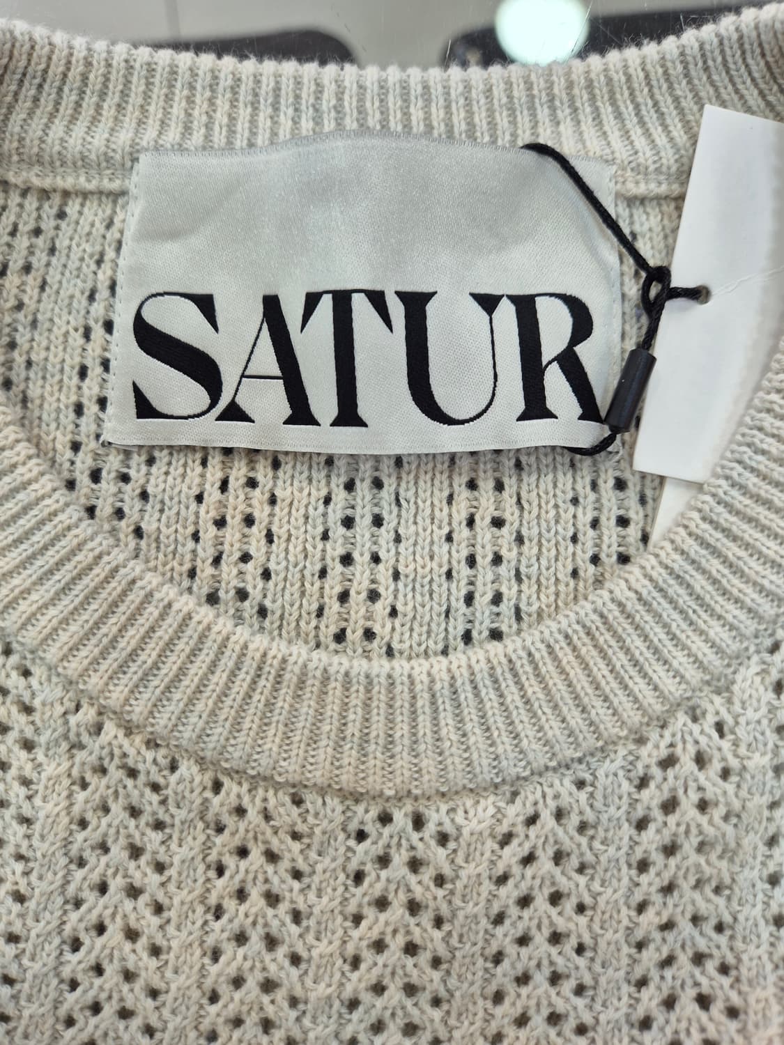 사투어 SATUR 베이지 니트 S 새상품 상품이미지4
