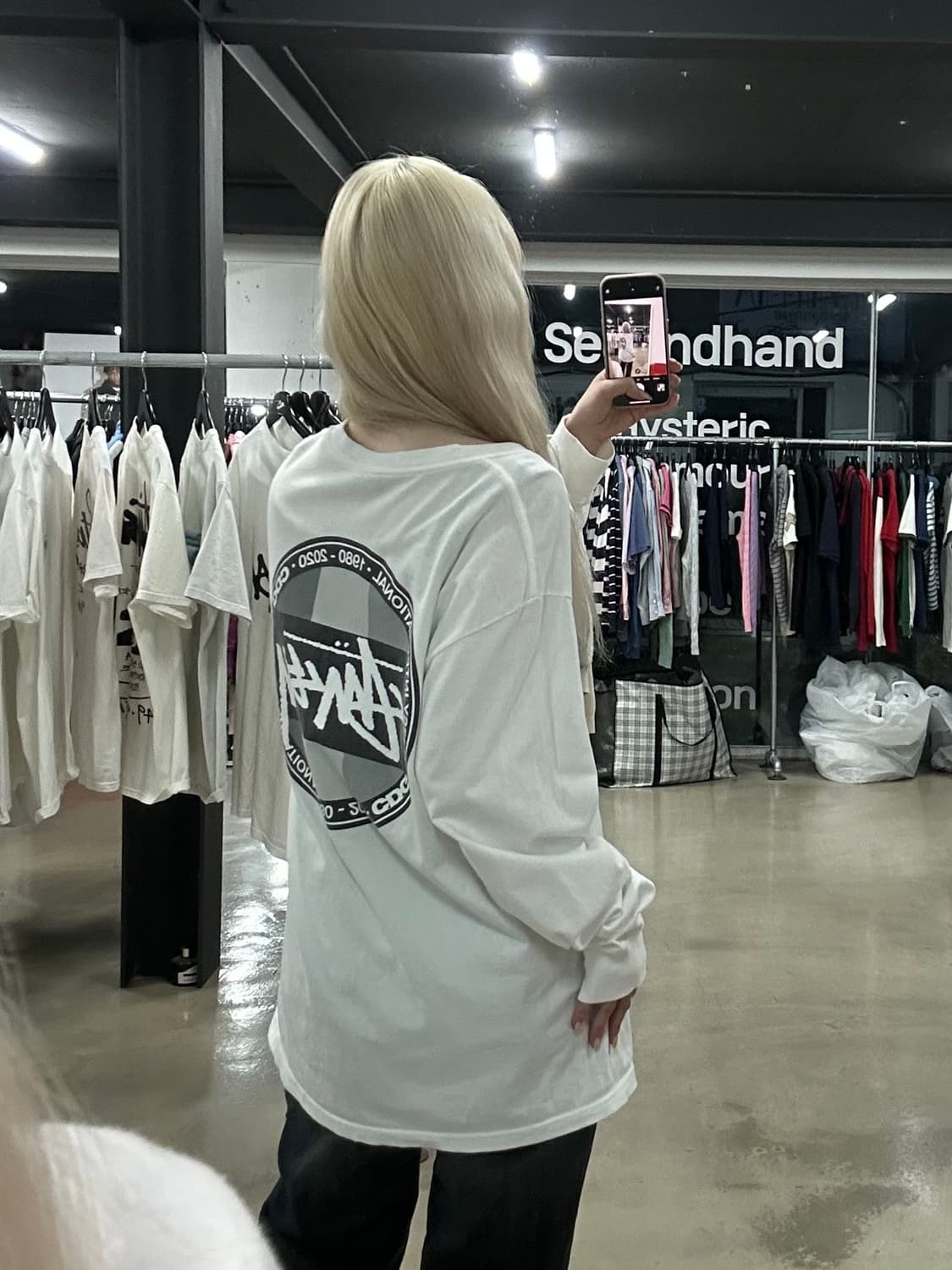 스투시xCDG 꼼데가르송 닷 긴팔 롱슬리브 상품이미지3