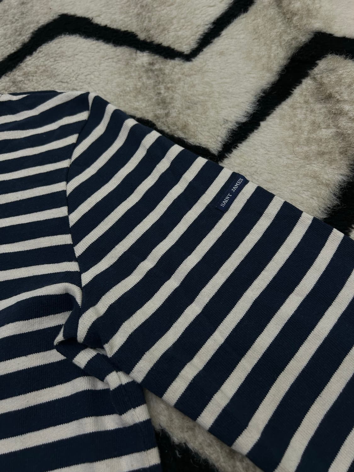 [M]세인트제임스 스트라이프 긴팔/짙은네이비 상품이미지1