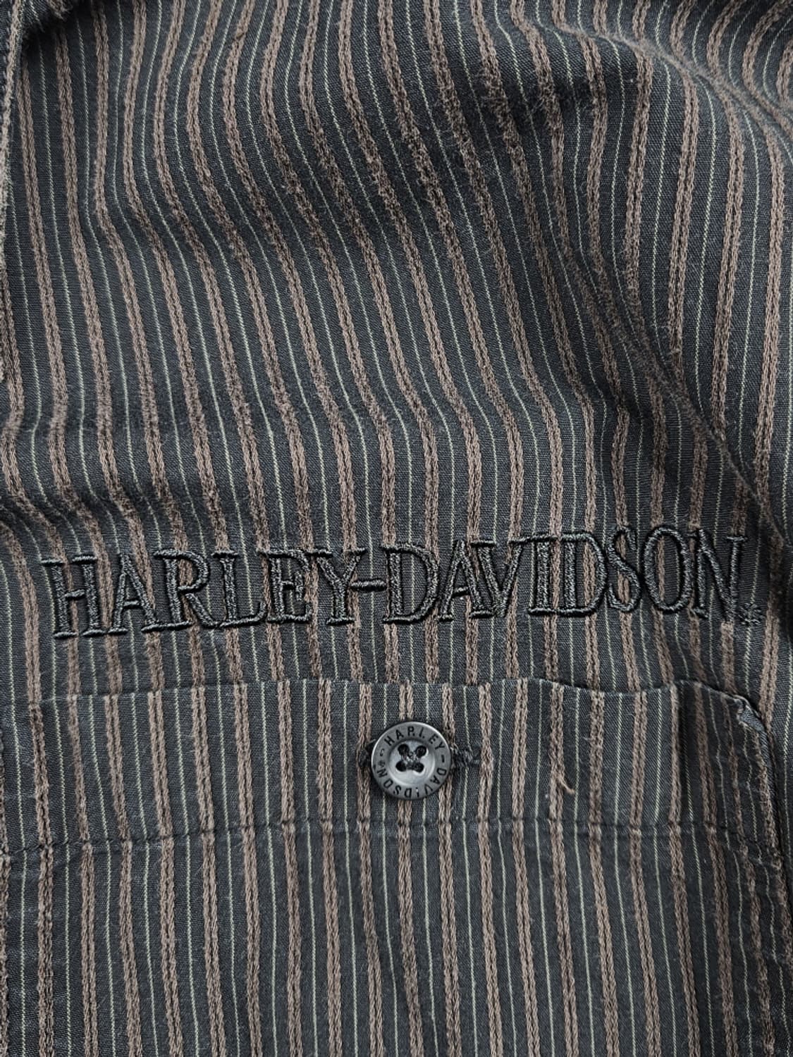 할리데이비슨 자수로고 스트라이프 버튼업 셔츠 ( L ) / 10470 상품이미지10