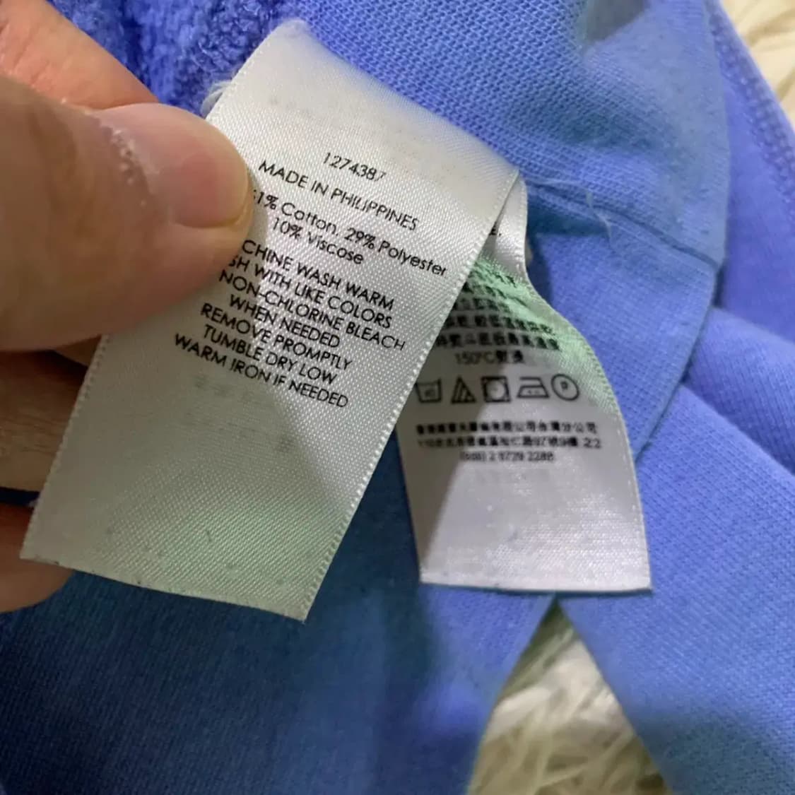 폴로 라운드 맨투맨 S (소라색) 상품이미지4