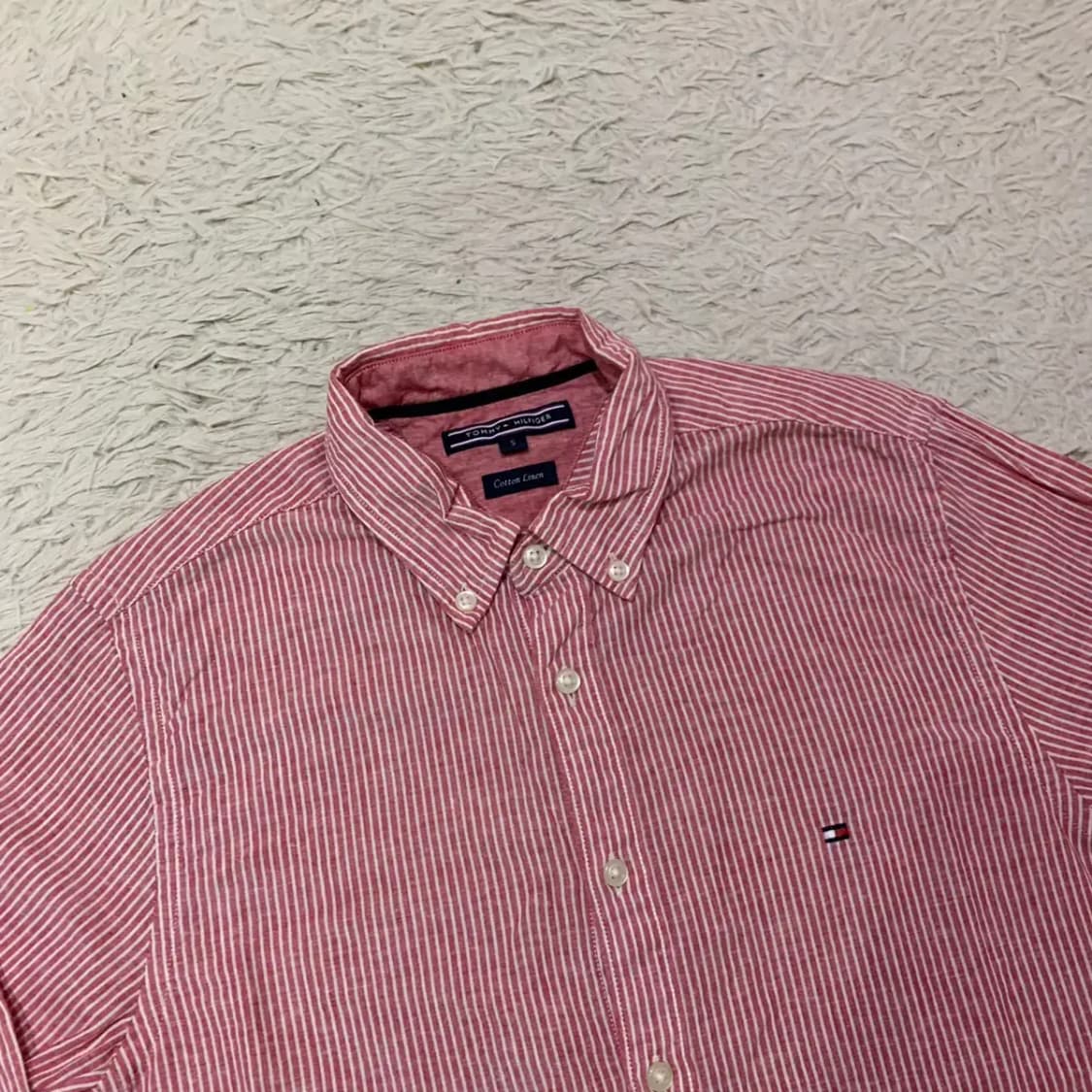 타미힐피거 린넨 스트라이프 남방 S 상품이미지2