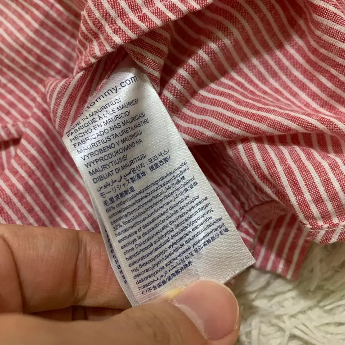 타미힐피거 린넨 스트라이프 남방 S 상품이미지4