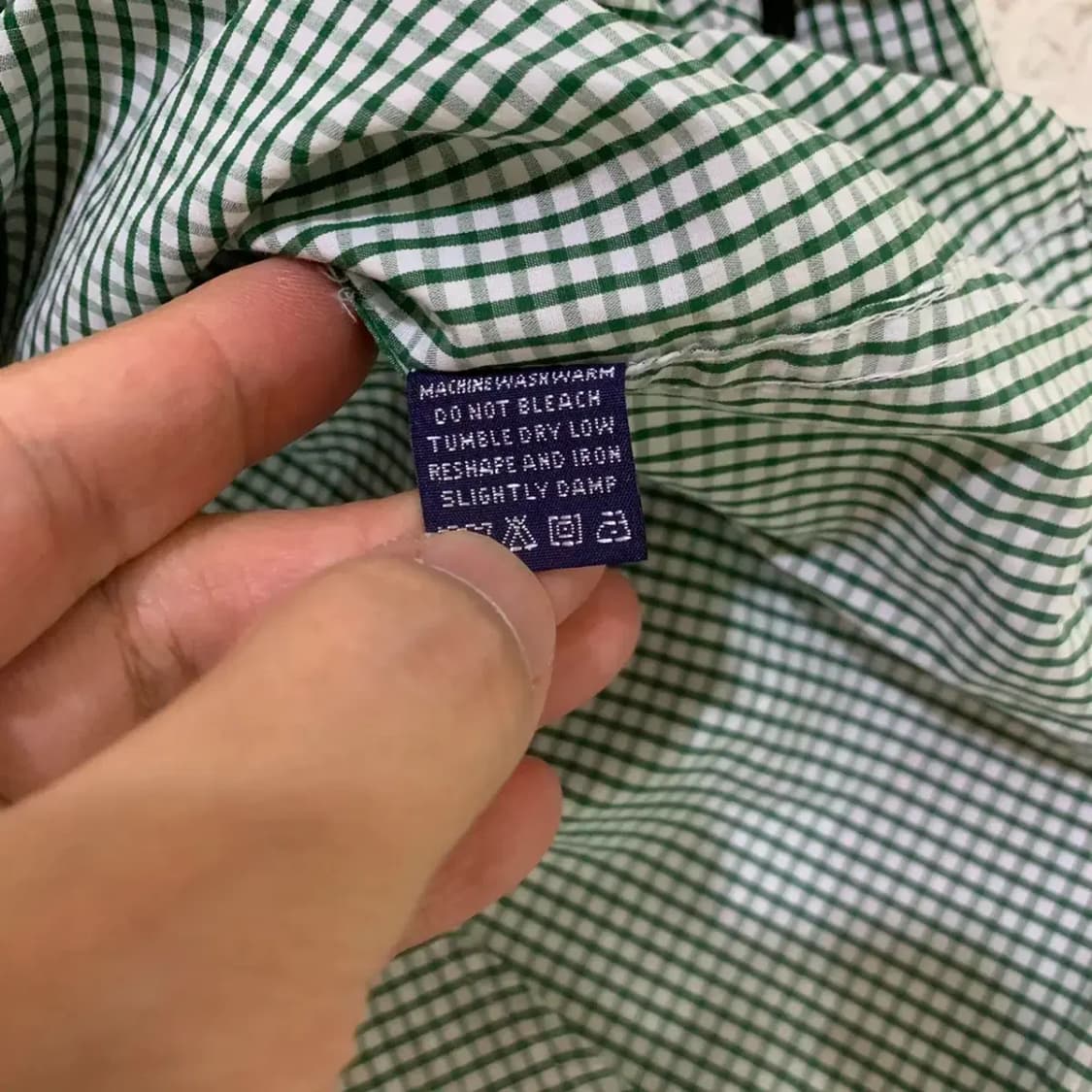 폴로 그린 체크 남발 S (실측 100) 상품이미지4