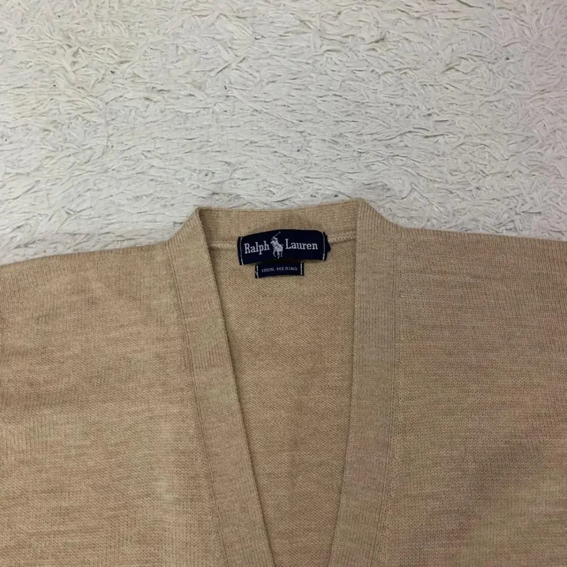 폴로 메리노울 가디건 L (오트밀) 상품이미지3