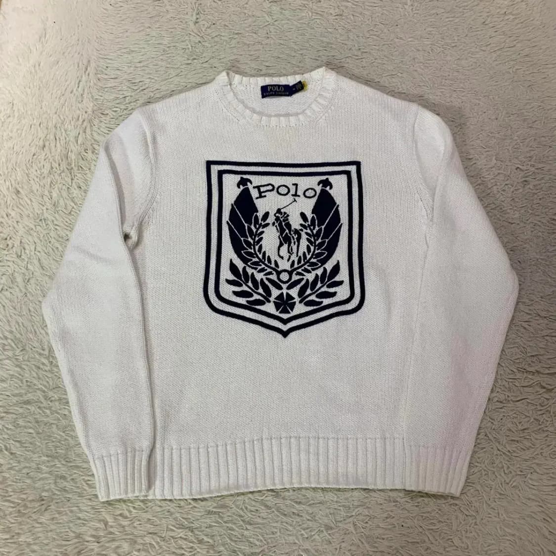 (새상품 급)폴로 최신라벨 헤비 니트 M 상품이미지3