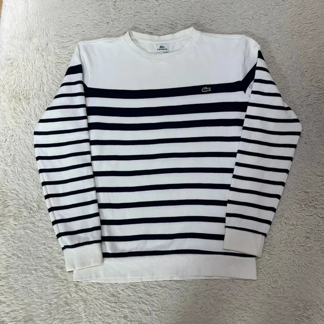 라코스테 스트라이프 맨투맨 100 상품이미지2