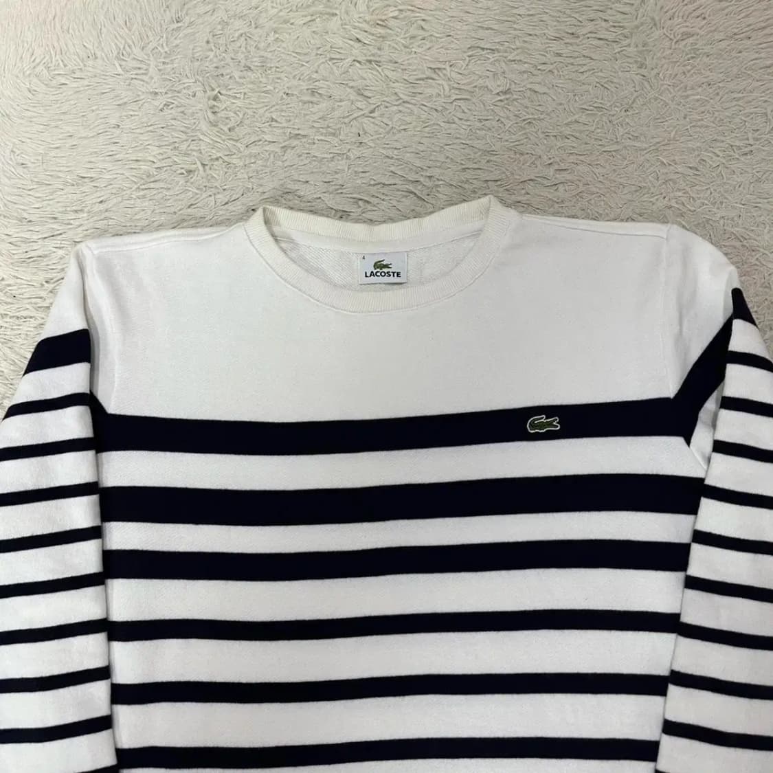 라코스테 스트라이프 맨투맨 100 상품이미지3