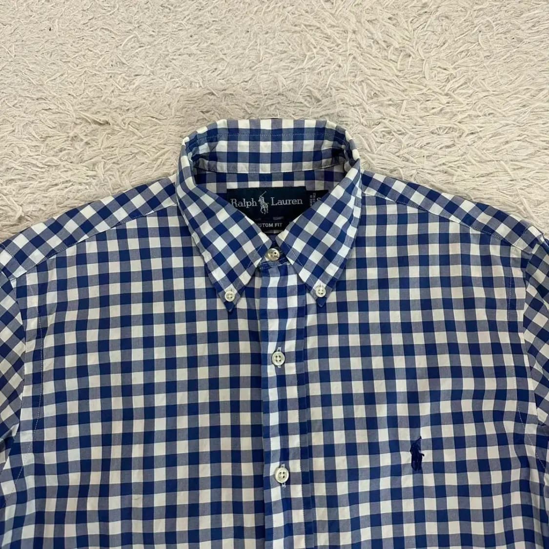 폴로 체크 남방 S 상품이미지3