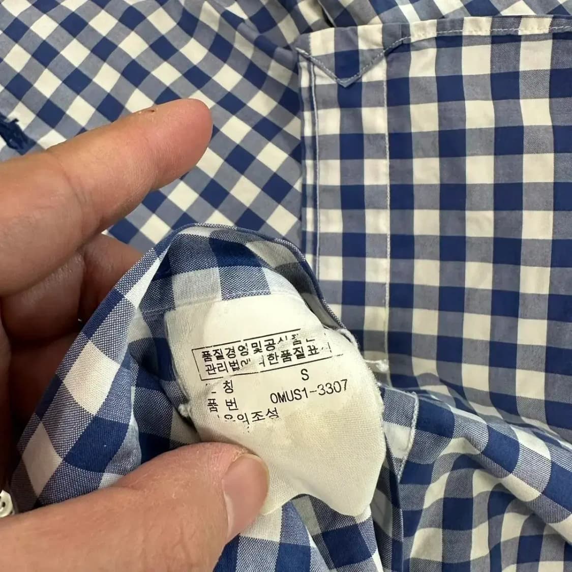폴로 체크 남방 S 상품이미지4