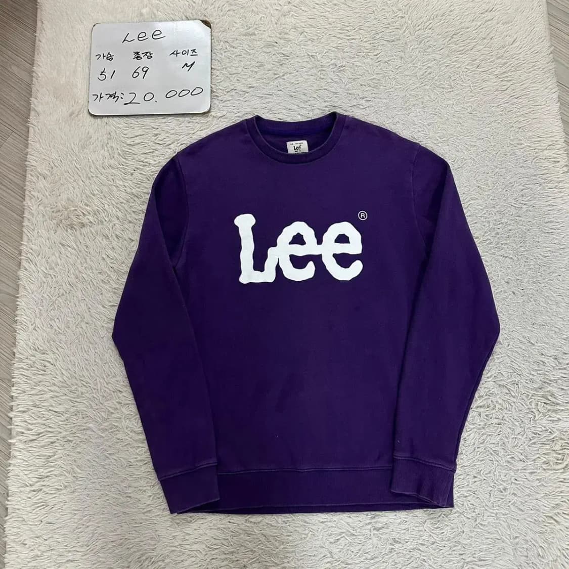 Lee 리 라운드 맨투맨 M 상품이미지1