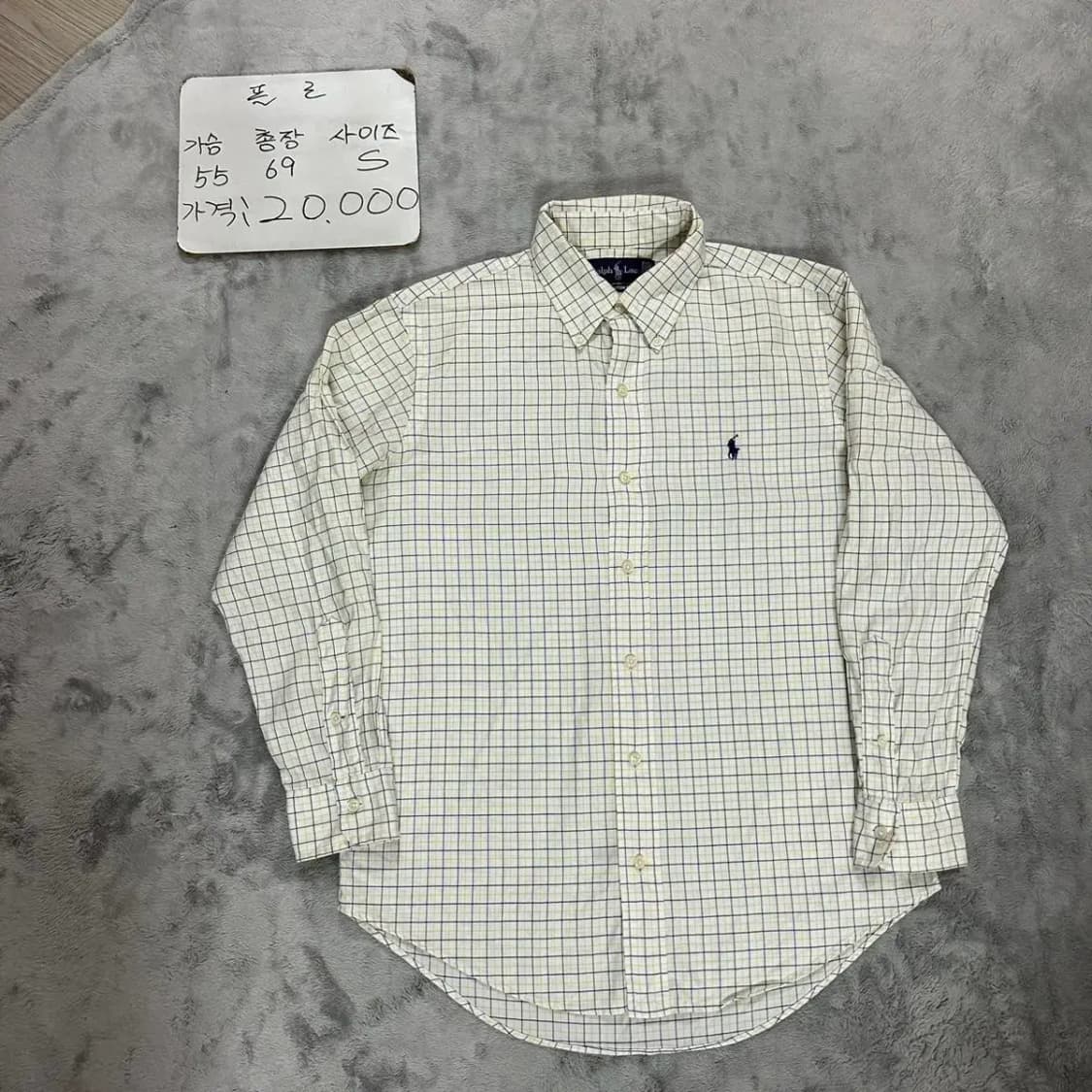 폴로 체크 남방 S 상품이미지1