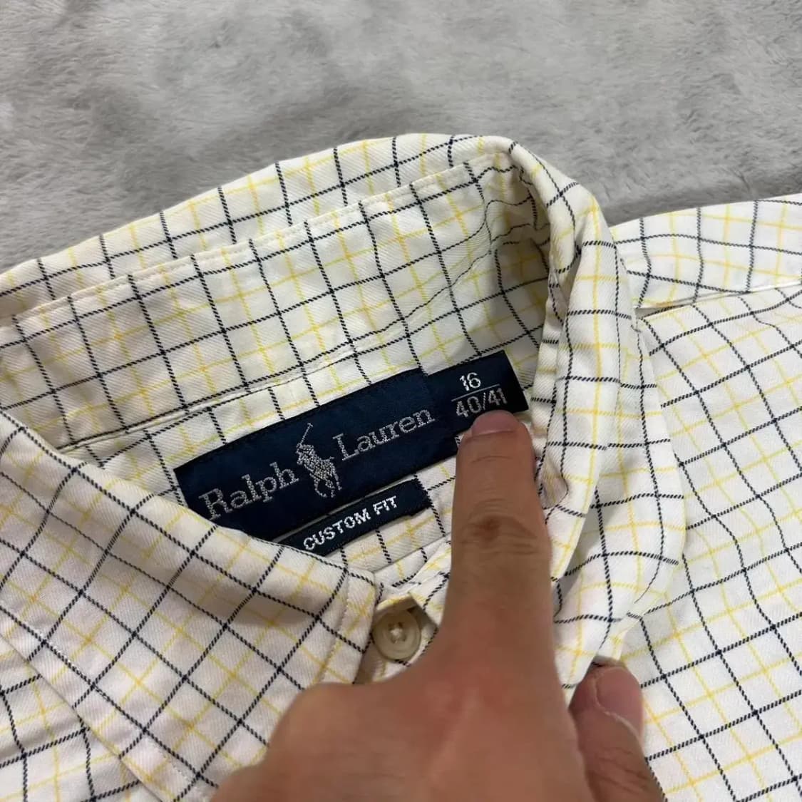 폴로 체크 남방 S 상품이미지3