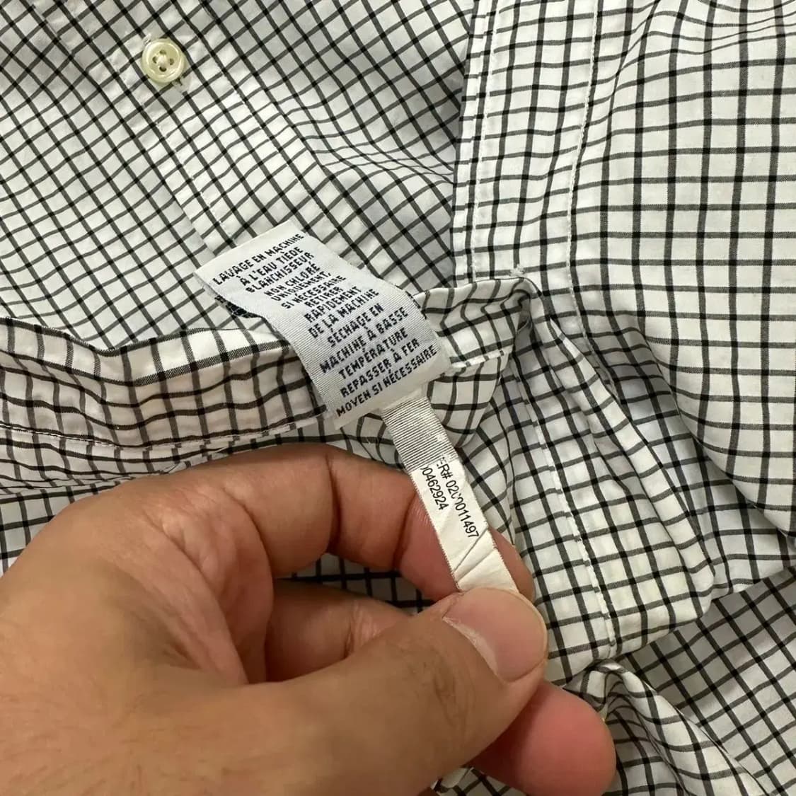 폴로 최신라벨 체크 남방 M 상품이미지5