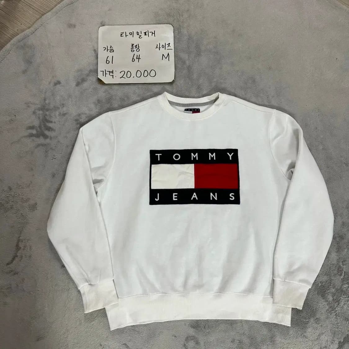 타미힐피거 라운드 맨투맨 M 상품이미지1