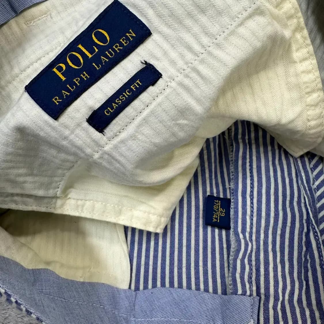 폴로 최신라벨 시어서커 자수 반바지 29사이즈 상품이미지5