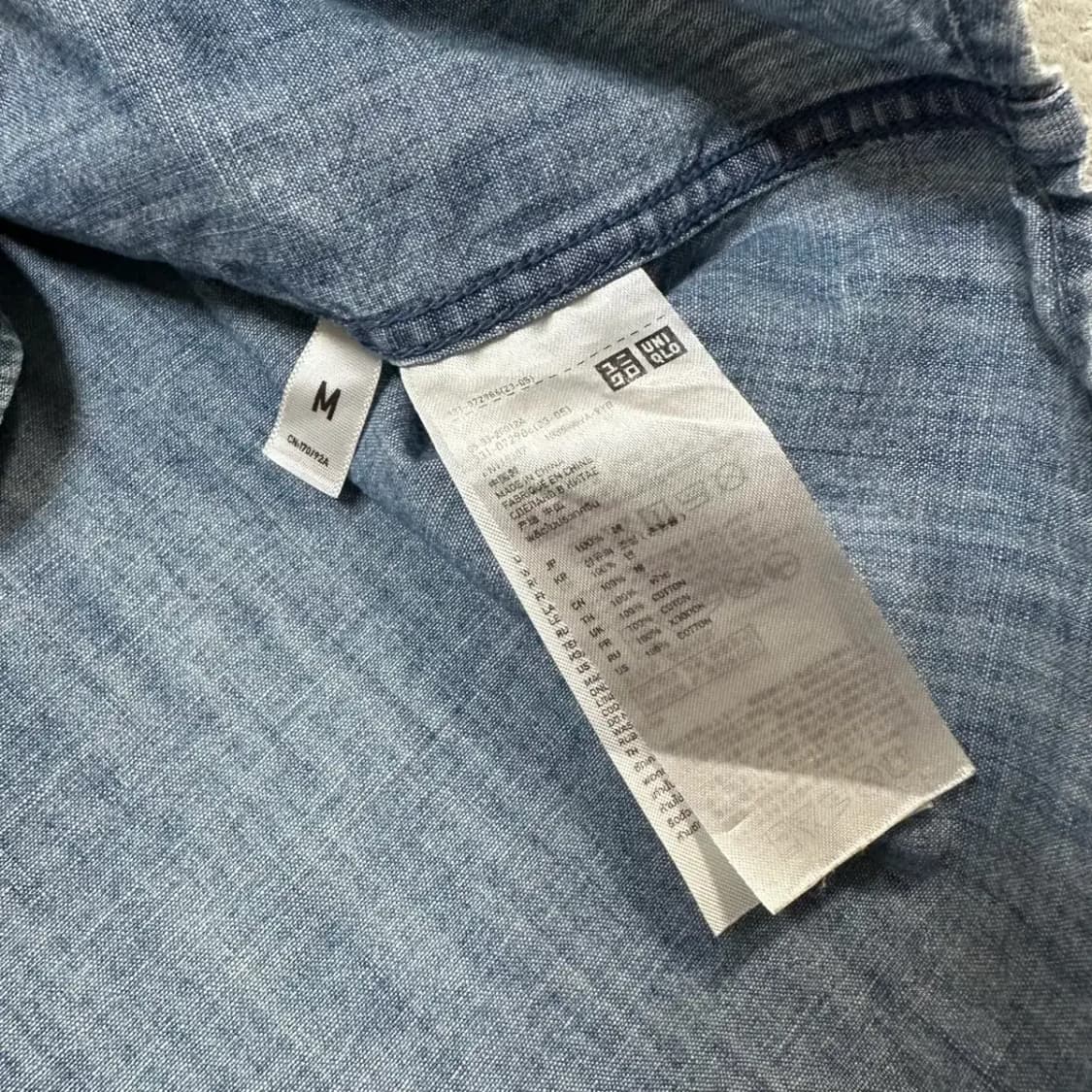 유니클로 데님 남방 M 상품이미지4