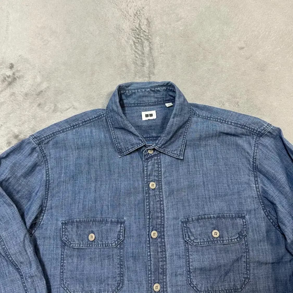 유니클로 데님 남방 L 상품이미지3