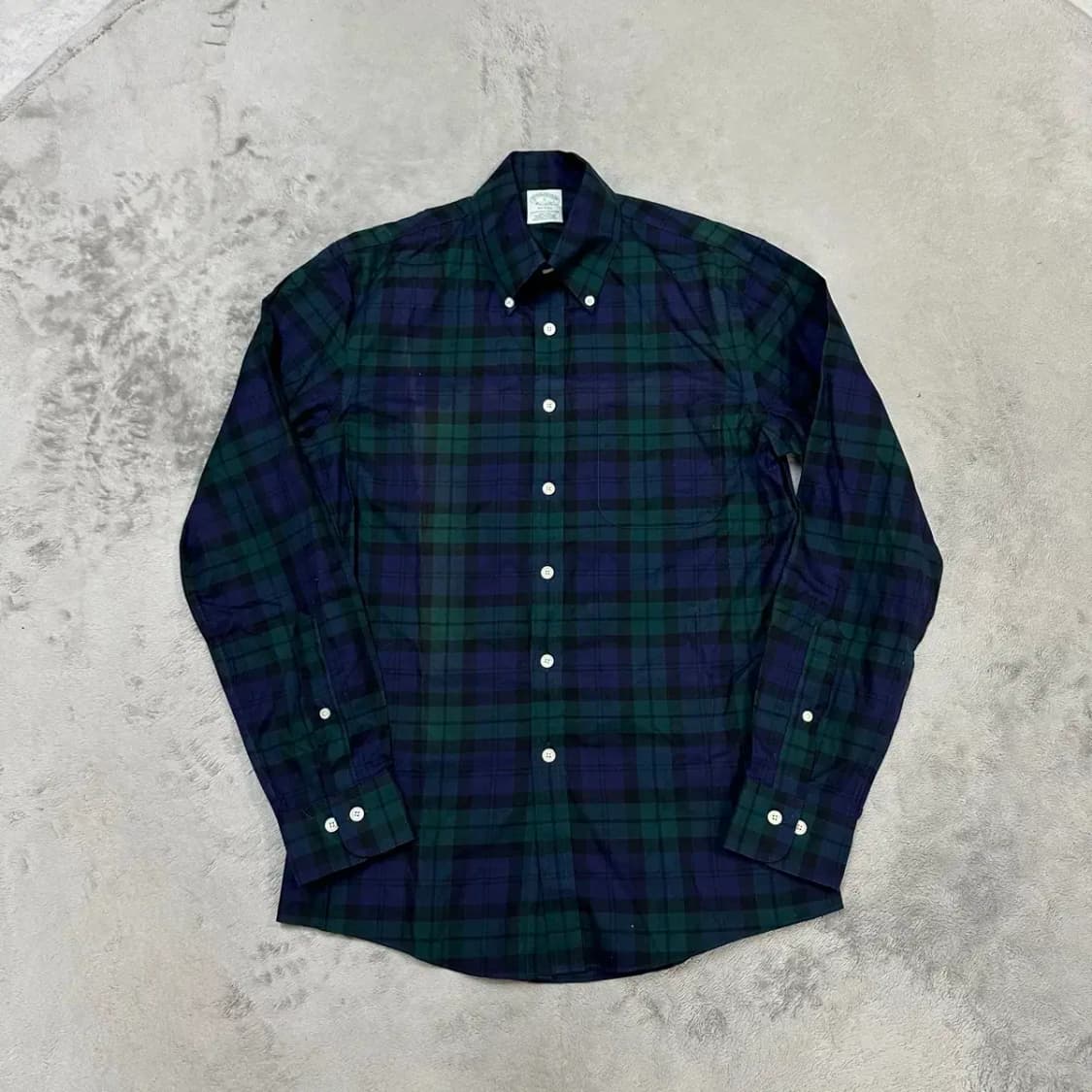 브룩스브라더스 타탄체크 블랙와치 남방 S 상품이미지2