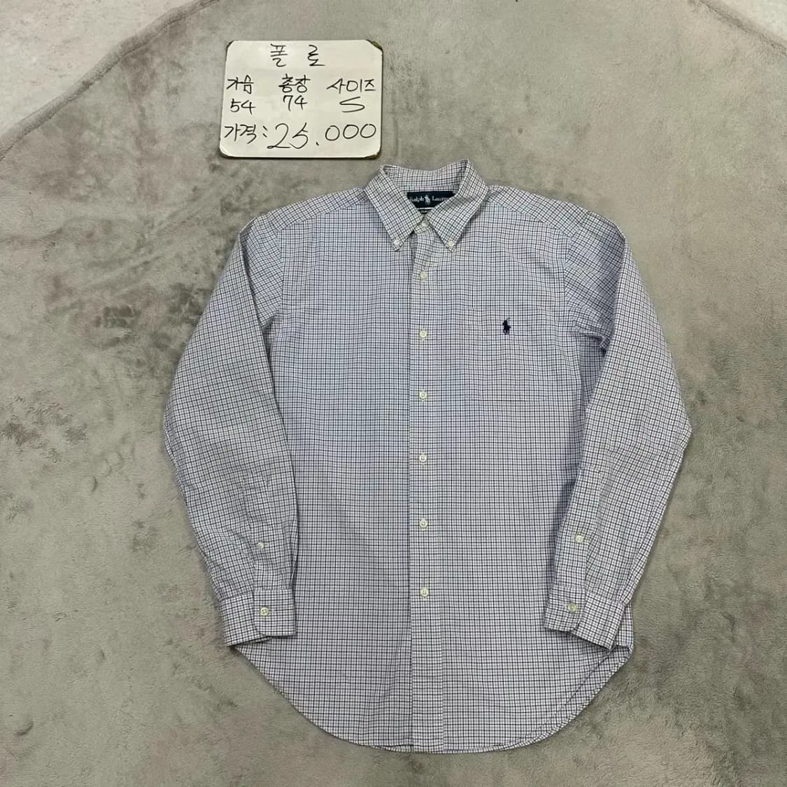 폴로 체크 남방 S 상품이미지1