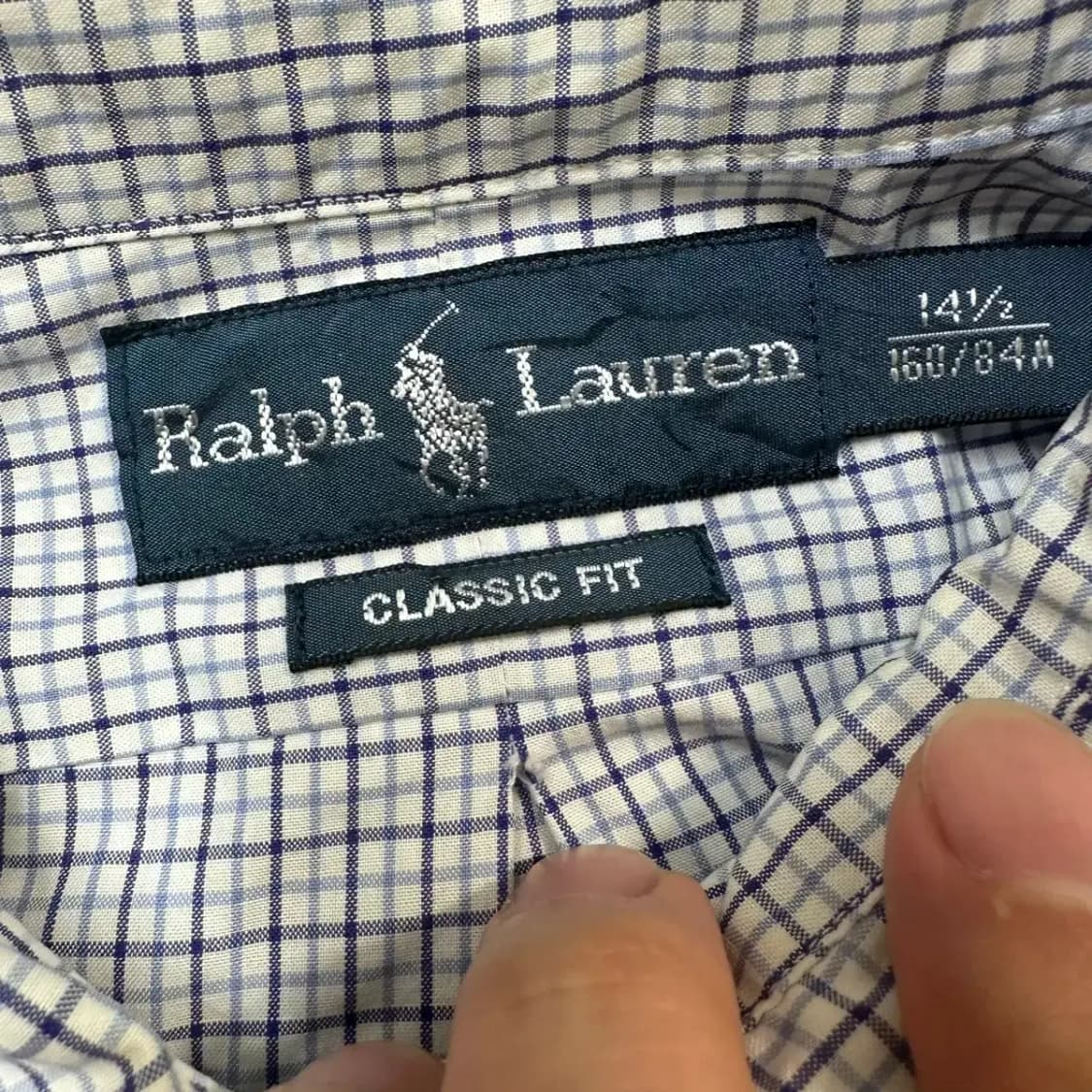 폴로 체크 남방 S 상품이미지4