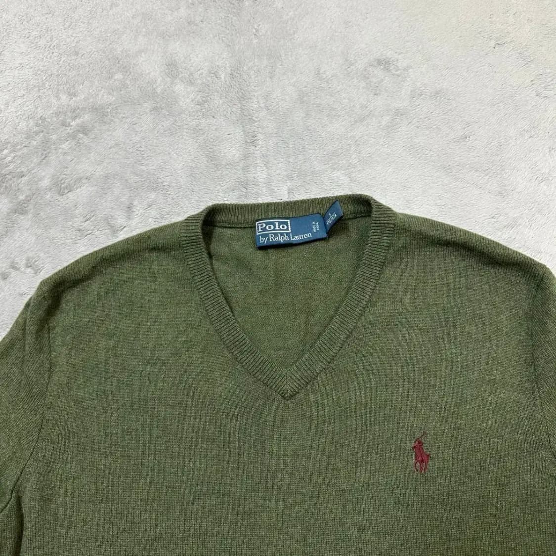 폴로 기본 V넥 니트 S 상품이미지3