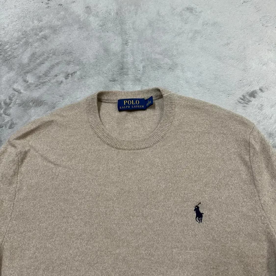 폴로 최신라벨 라운드 니트 S (오트밀) 상품이미지3