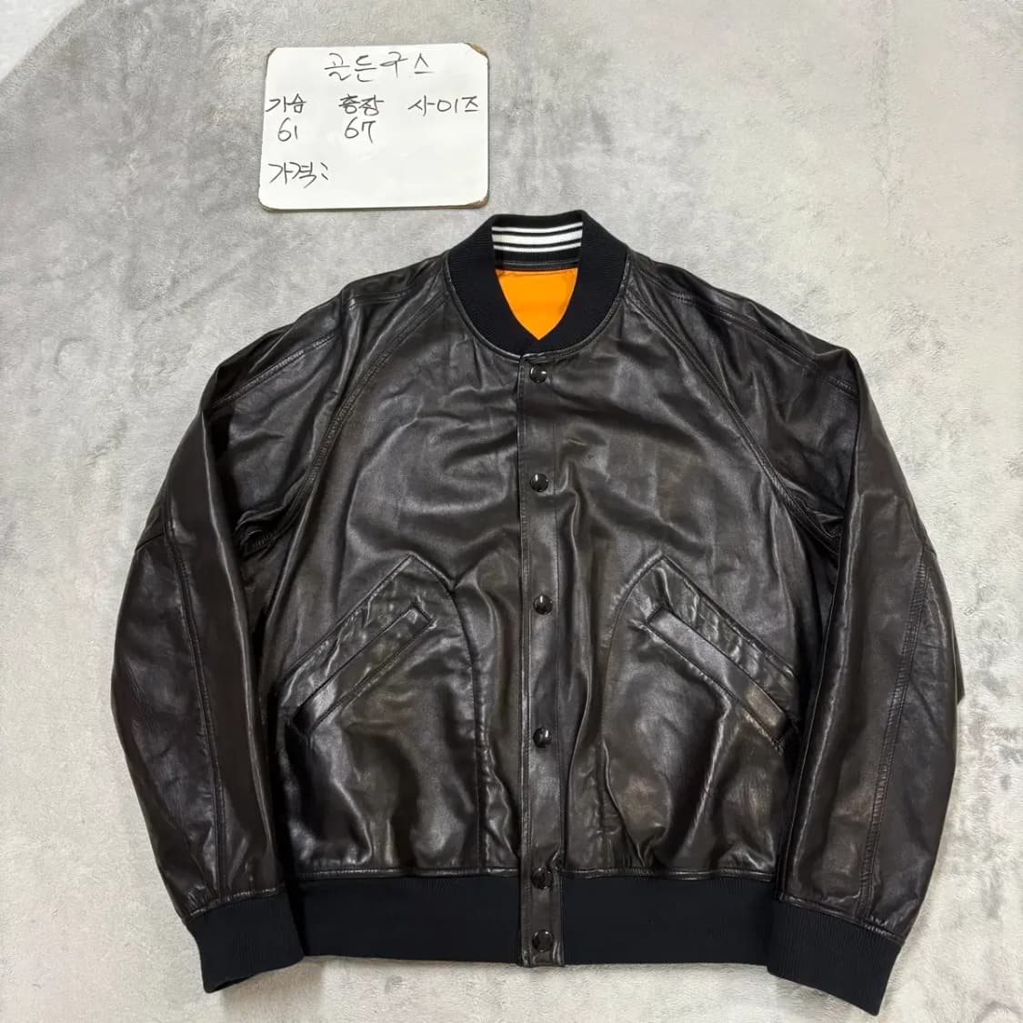 (한글택) 골든구스 100%양가죽 봄버 자켓 M 상품이미지1