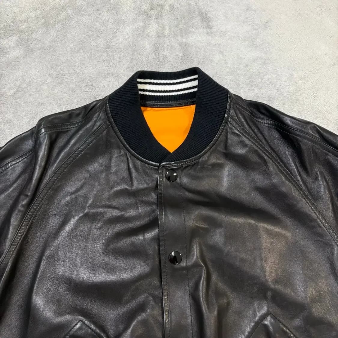 (한글택) 골든구스 100%양가죽 봄버 자켓 M 상품이미지3