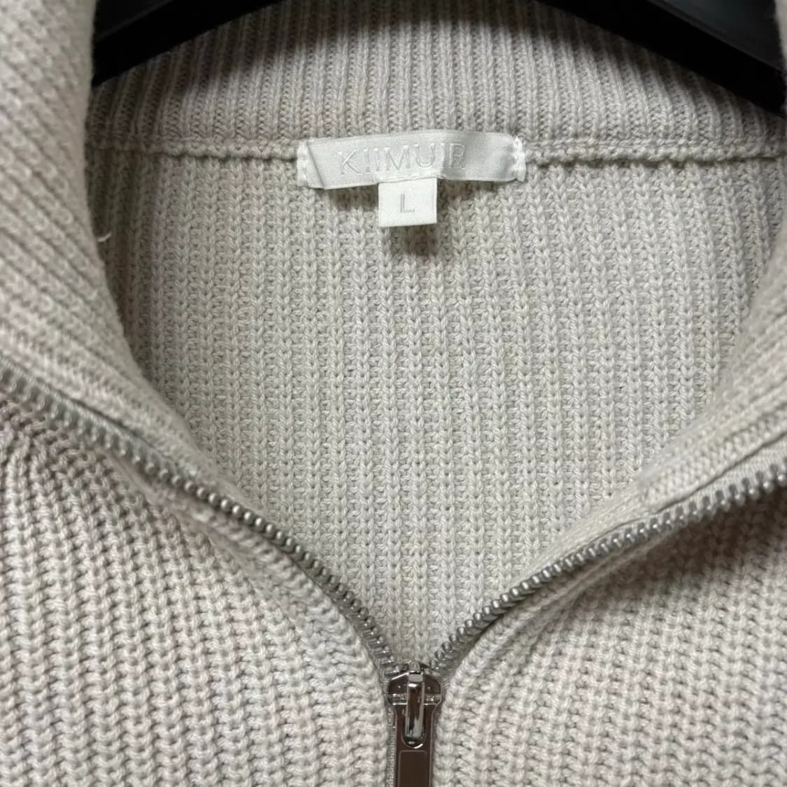 키뮤어 반집업 니트 L 상품이미지3