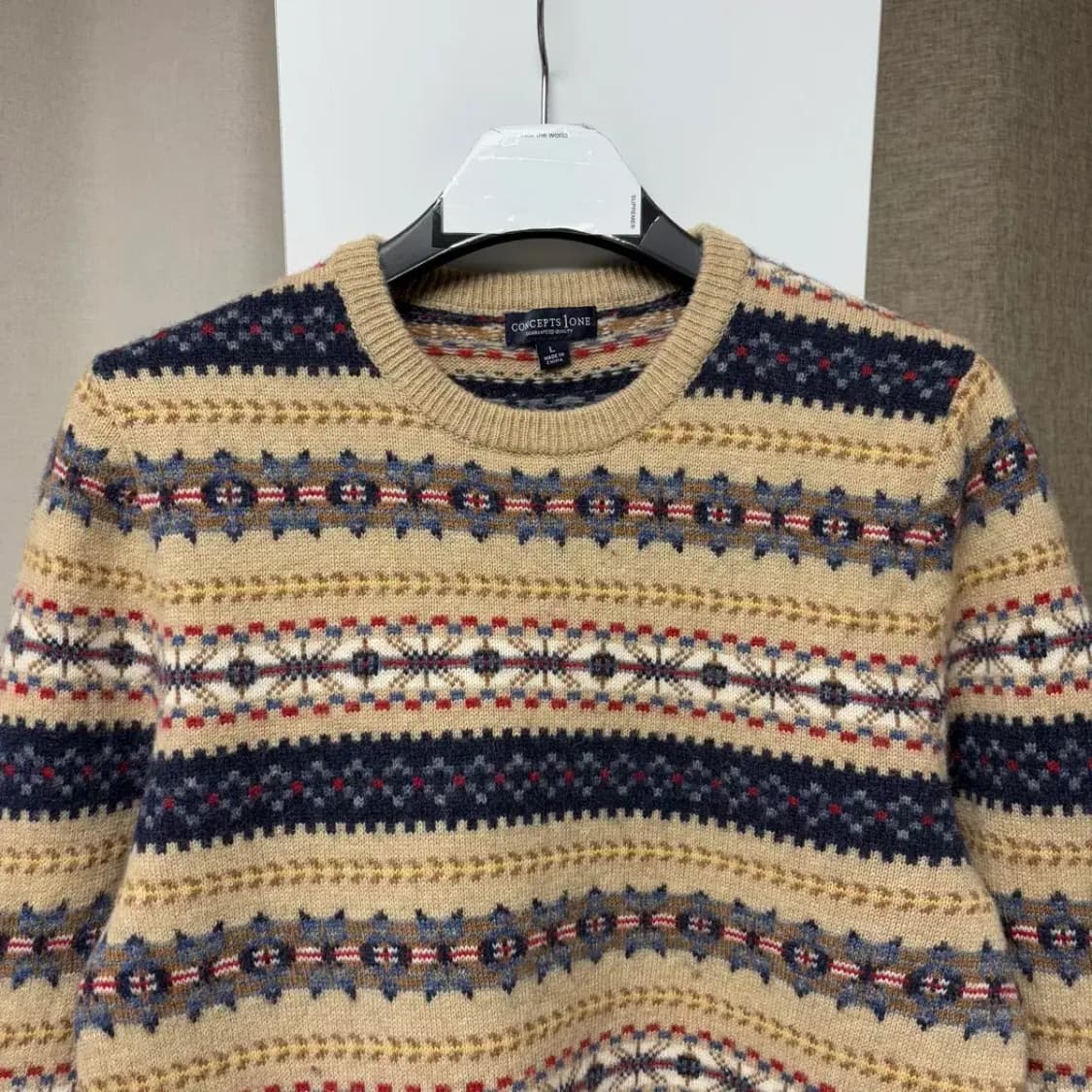 컨셉원 페어아일 니트 L 상품이미지3