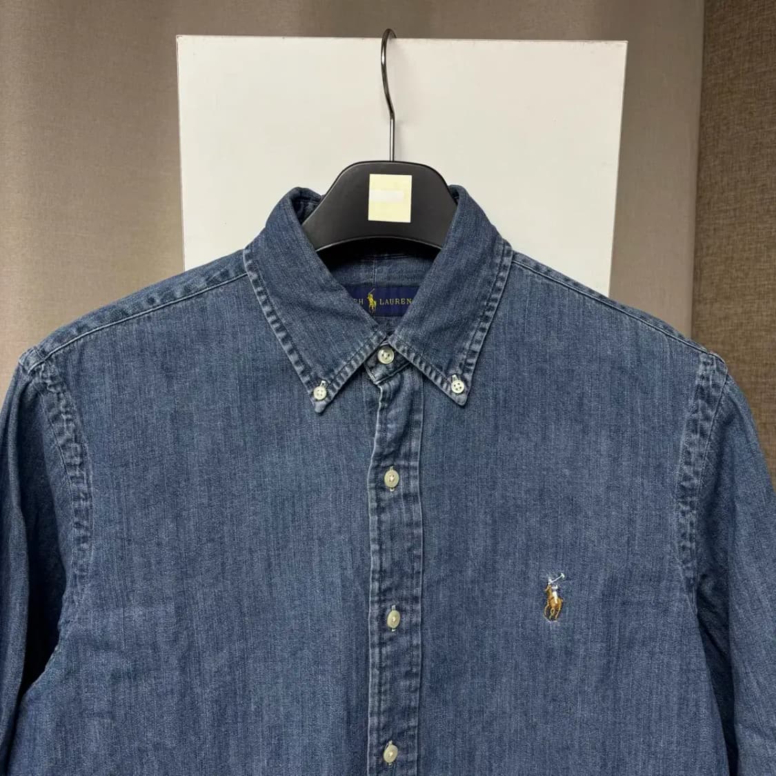 폴로 최신라벨 데님 남방 M 상품이미지3