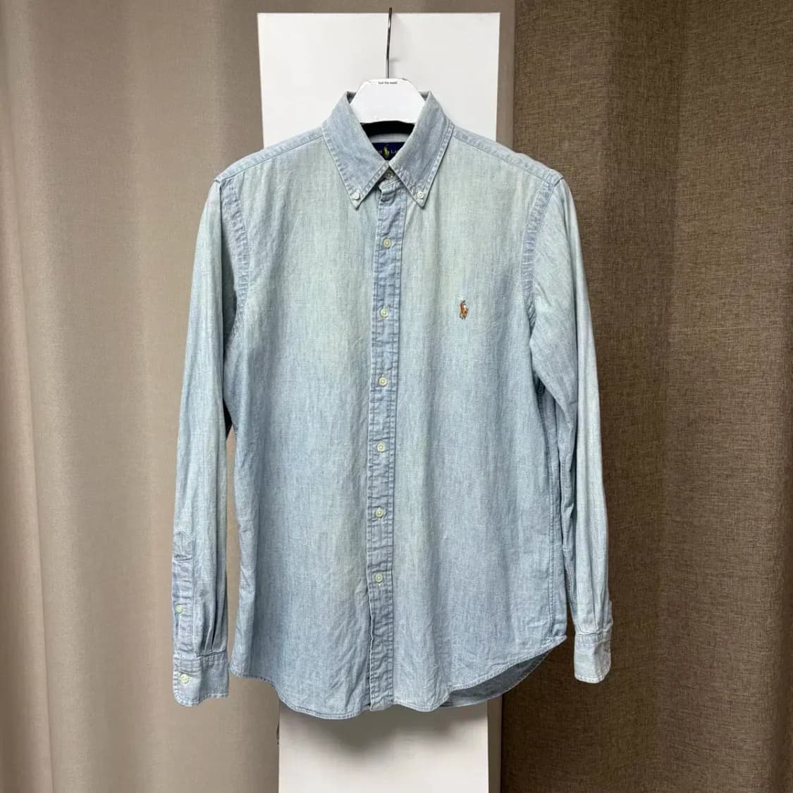 폴로 최신라벨 연청 데님 남방 S 상품이미지1