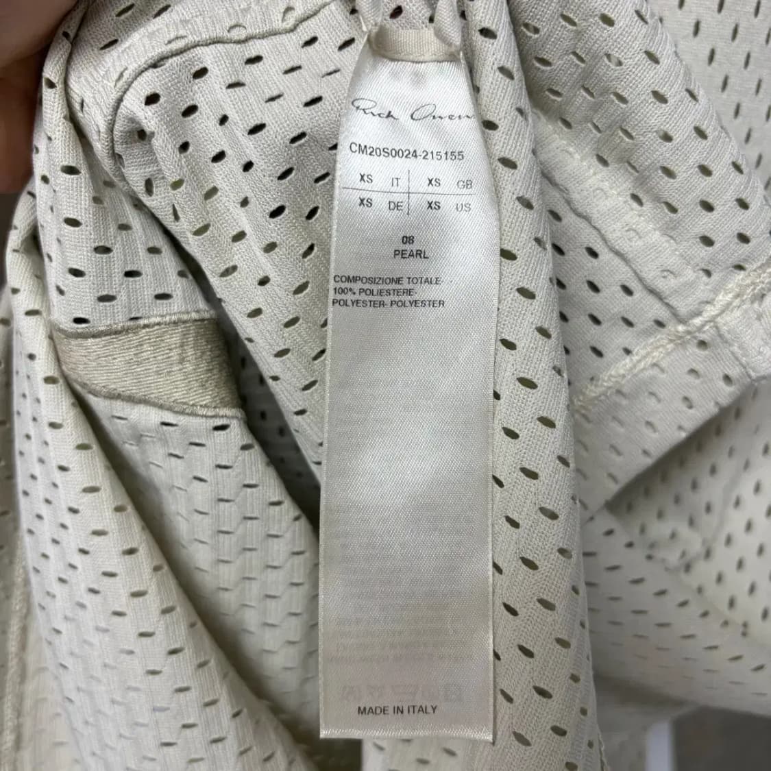 릭오웬스 X 챔피언 메쉬 민소매 나시 XS (약 남성 100) 상품이미지8