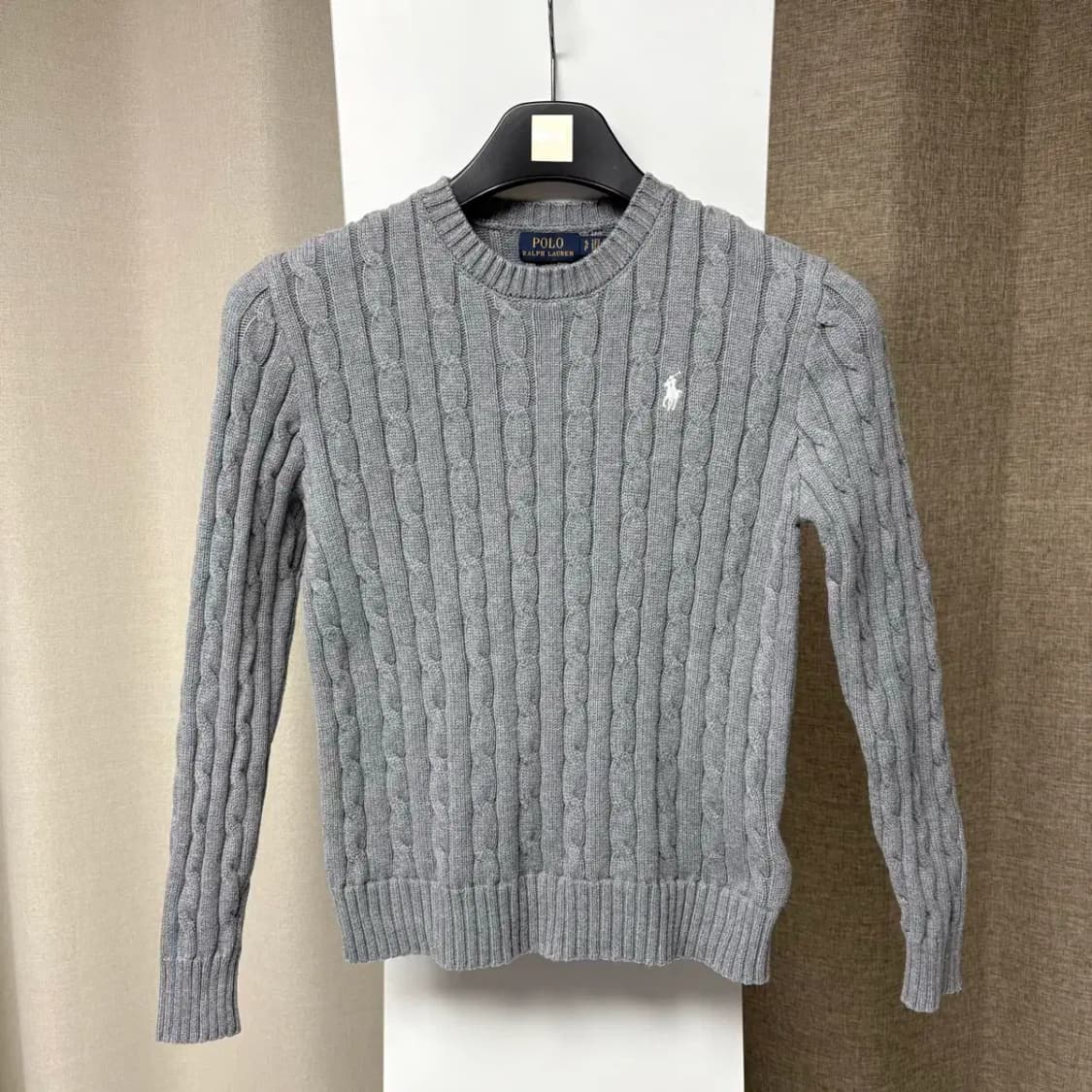 폴로 최신라벨 케이블 니트 (여성 S) 상품이미지3